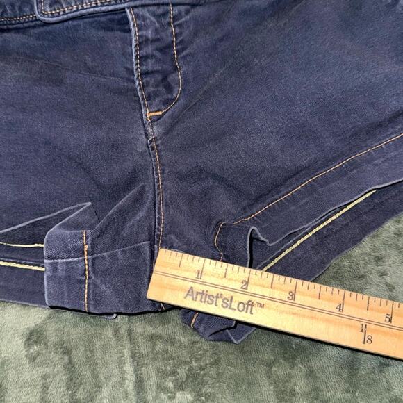 American Eagle Outfitters Shortie Shorts Womens 4 Blue Low Rise Y2K Micro Mini - Picture 7 of 7